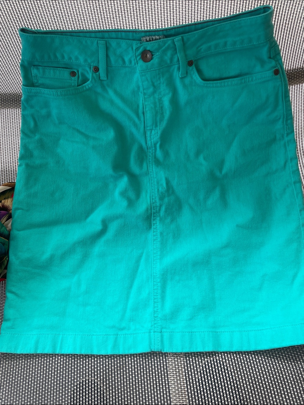 L.L. Bean Teal Mini Skirt - Classic A-Line
